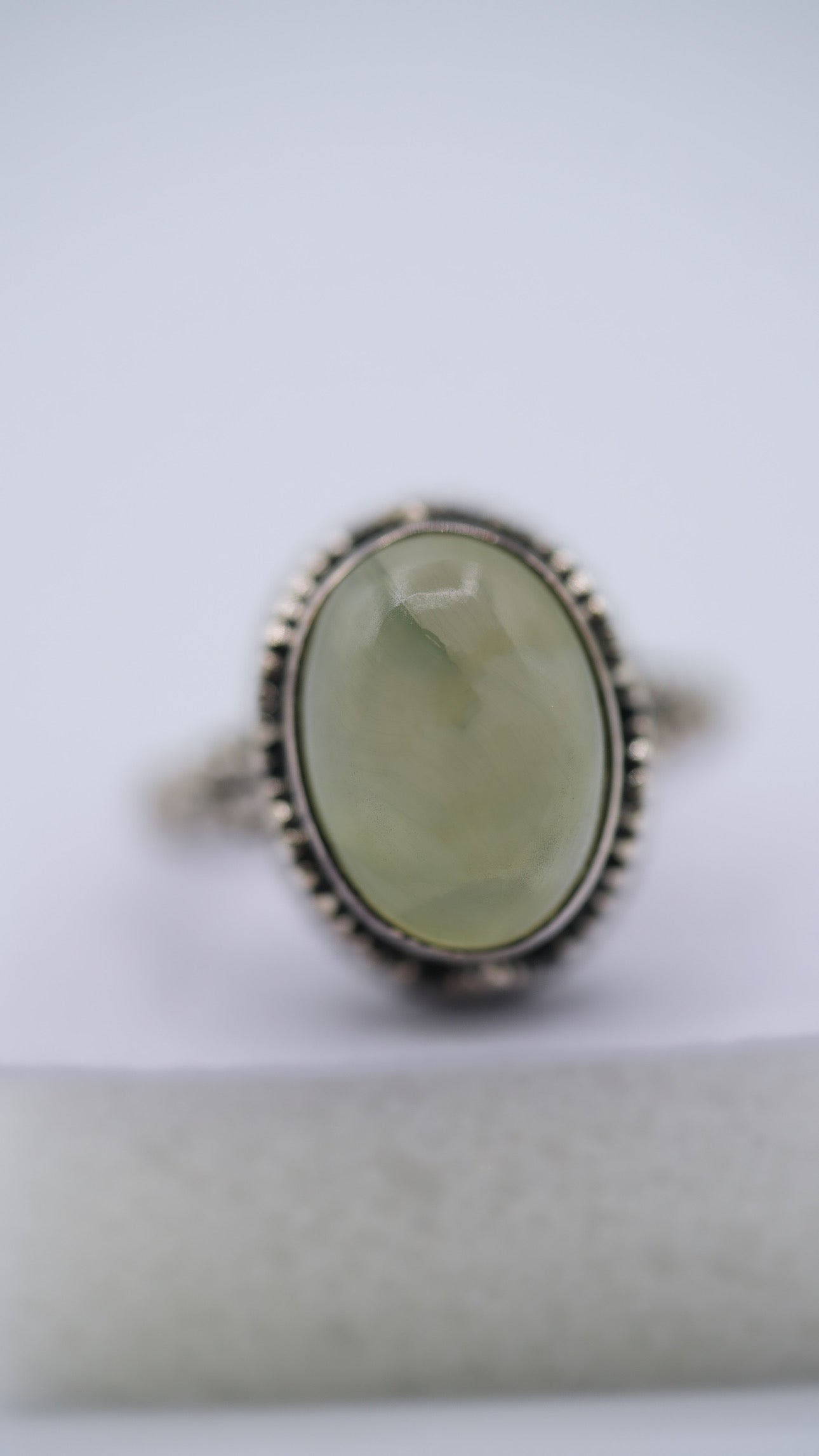 Green Phrenite Ring