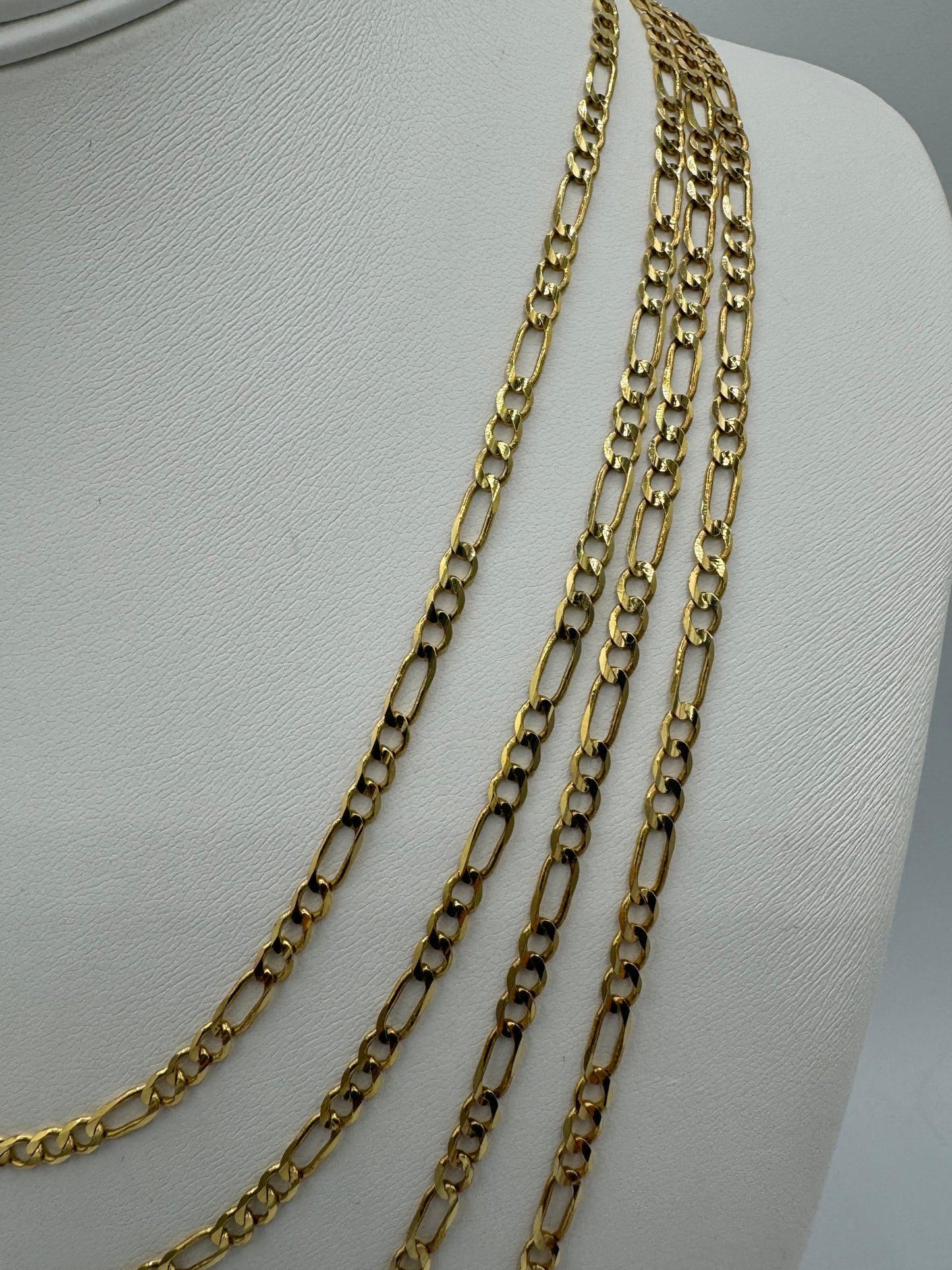 14k Gold 3.4mm Figaro