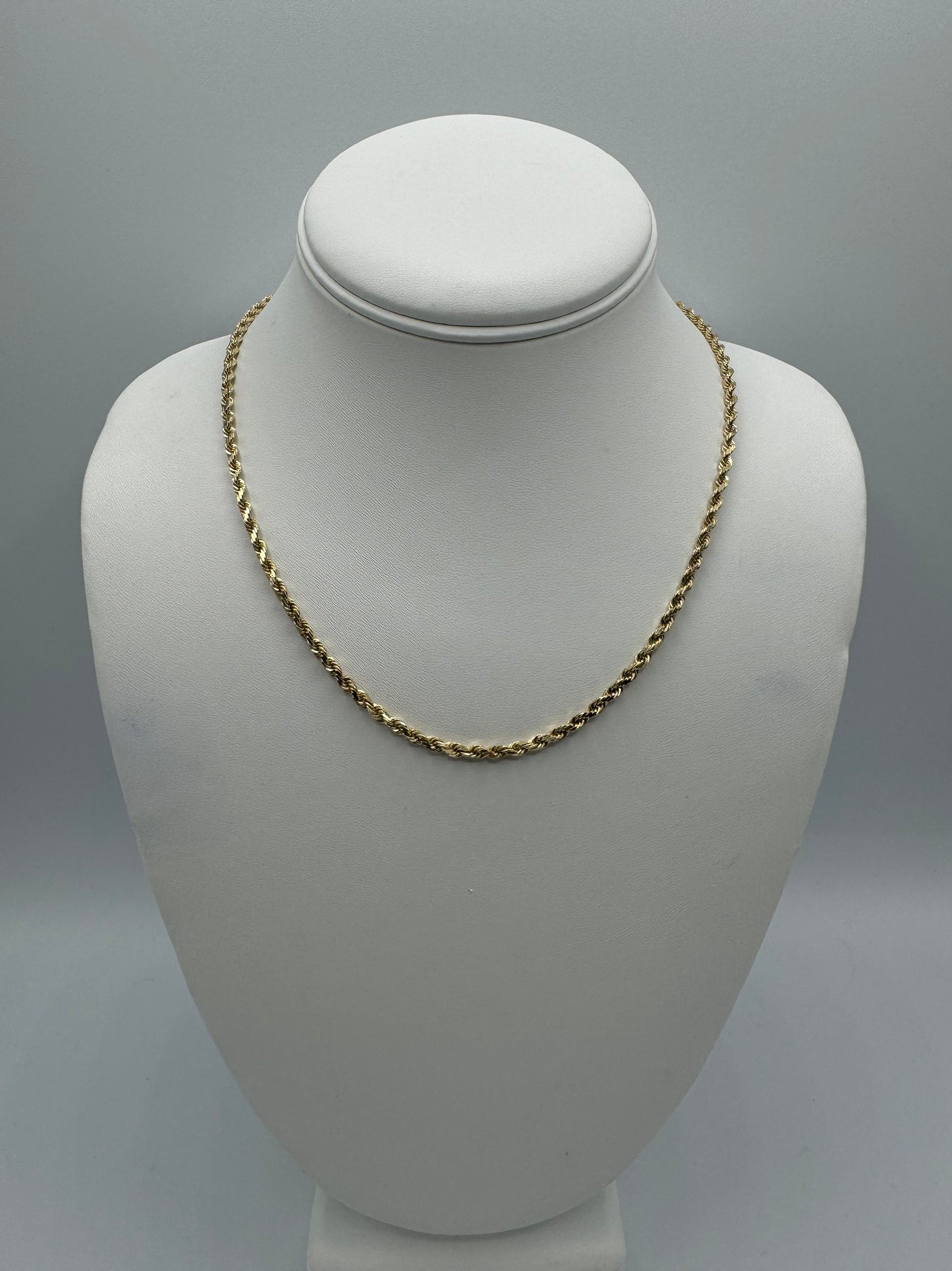 18” 3mm 10k Gold Rope