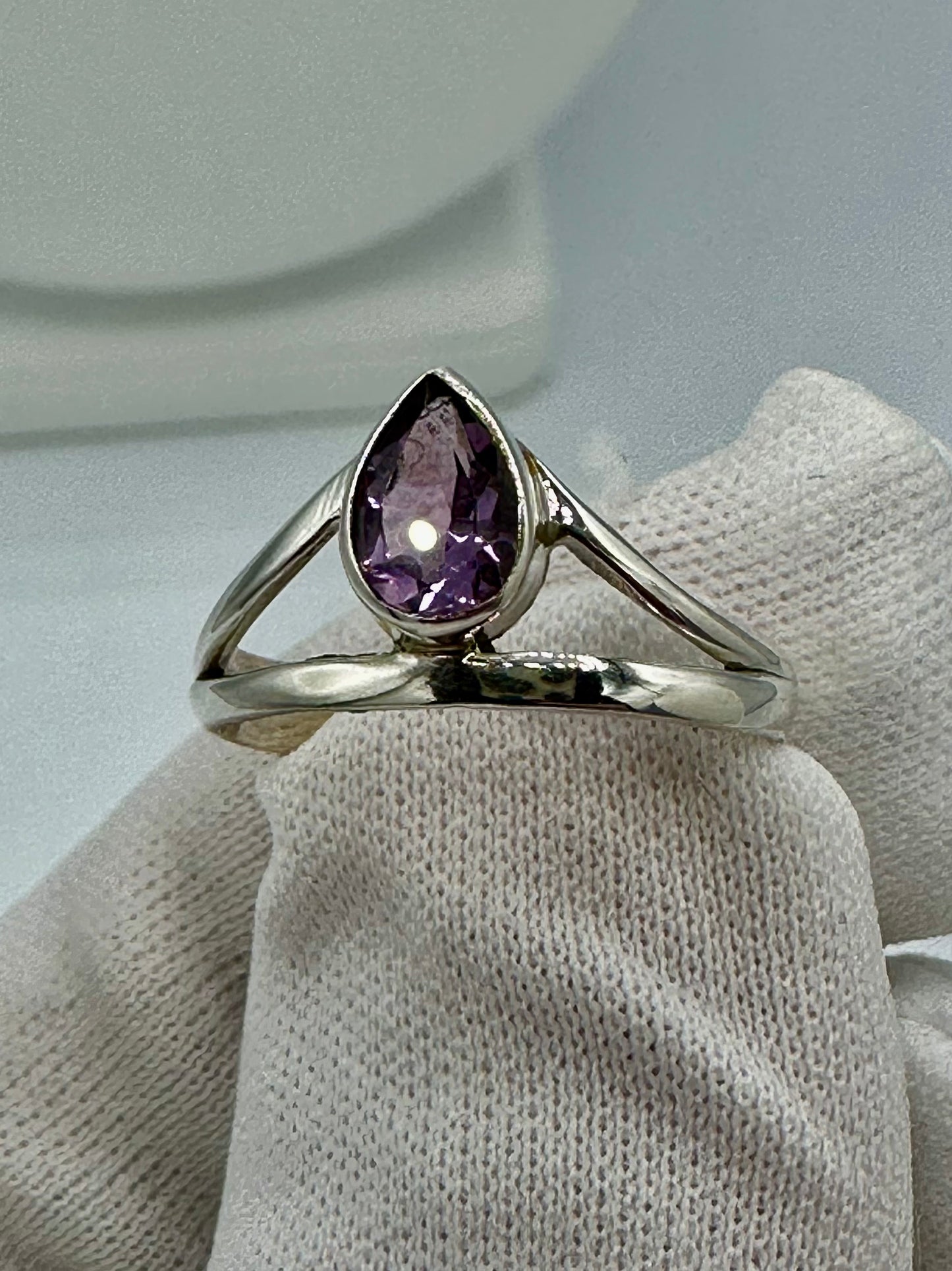 Amethyst Silver Ring from Mumbai
