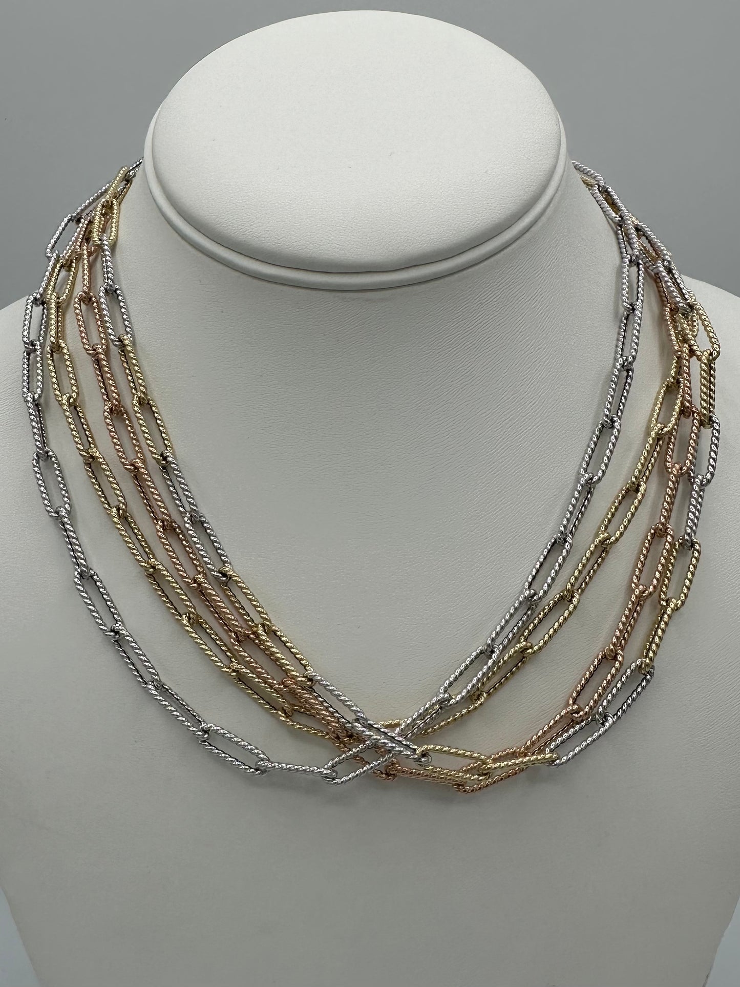 18” 5.3mm 14k Italian Texture Paperclip Chains
