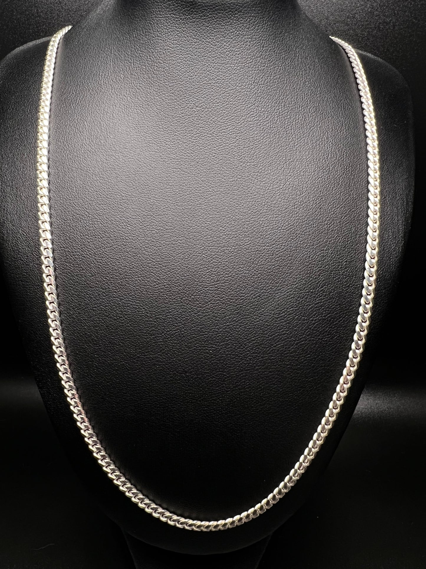 24” 4mm Silver Cuban