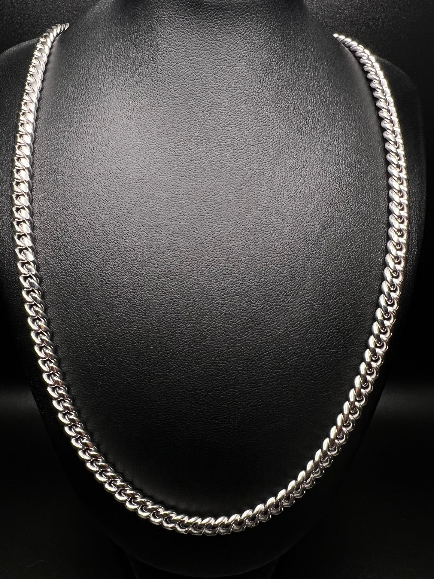 24” 6.5mm Silver Cuban