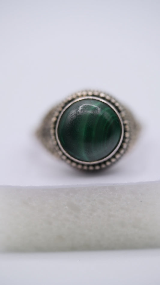 Malachite Silver Ring