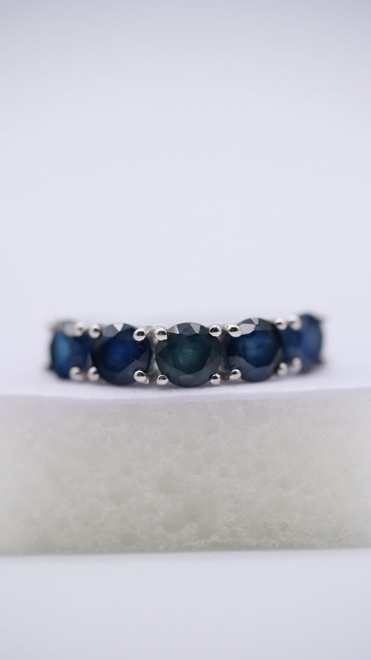 Sapphire Silver Ring