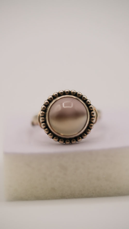 Smokey Quartz Silver Ring