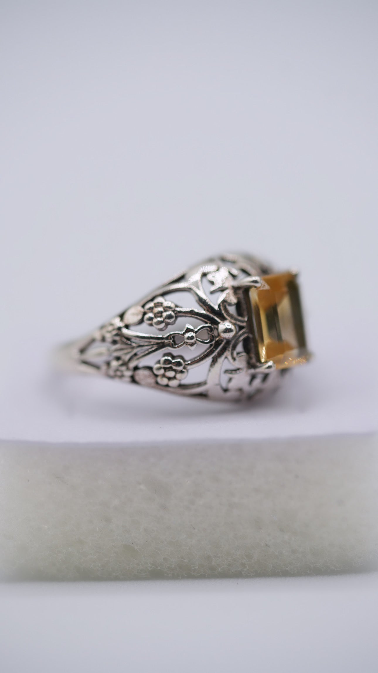 Citrine Silver Ring