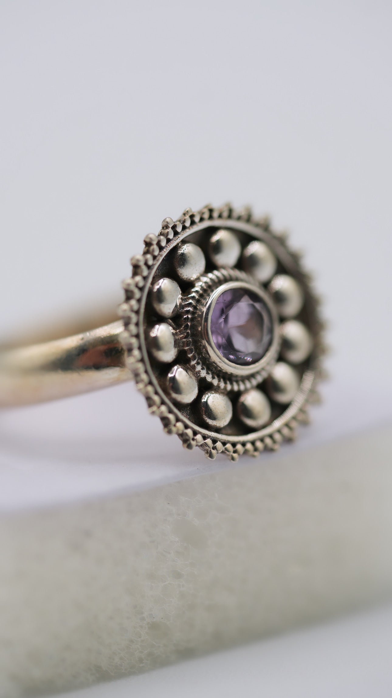 Amethyst Silver Ring