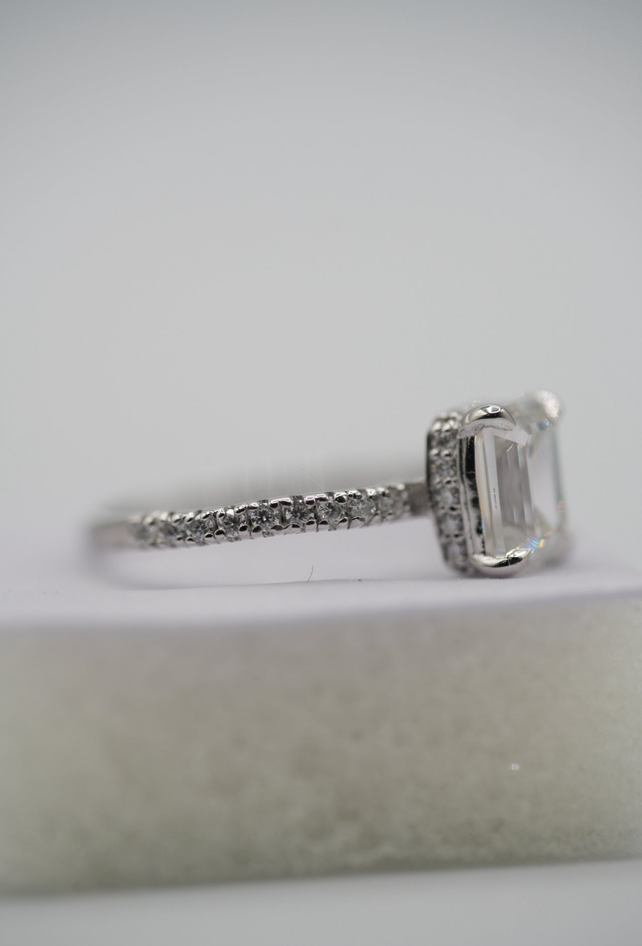 Flawless Moissanite Silver Ring