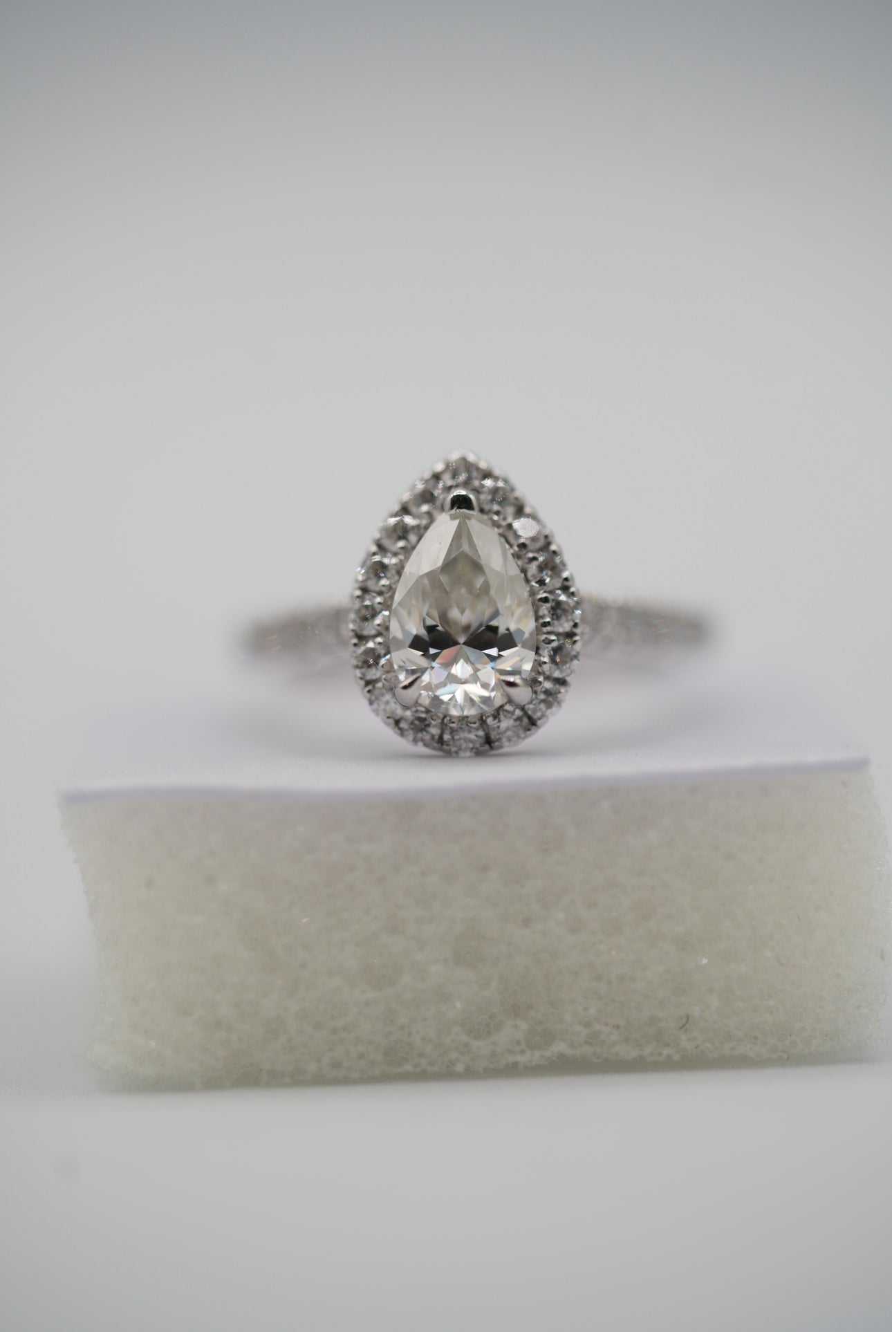 Flawless Moissanite Silver Ring