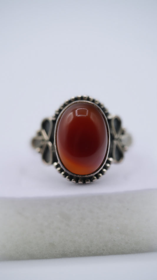 Carnelian Silver Ring