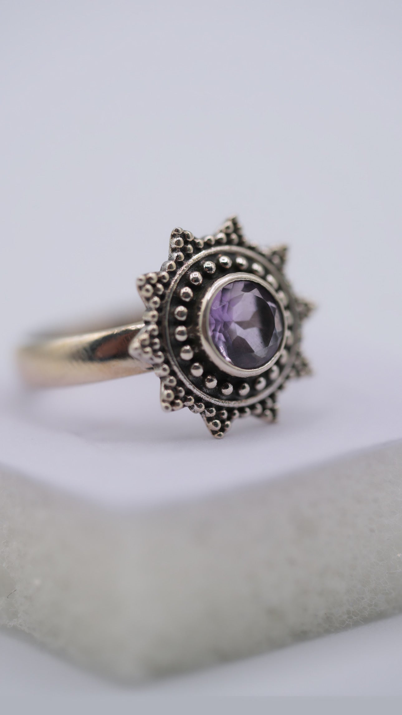 Amethyst Silver Ring