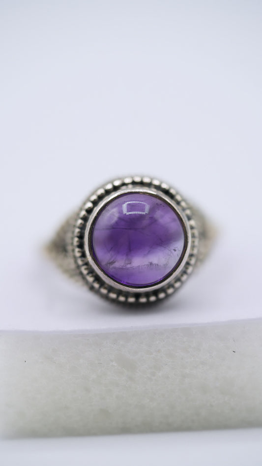 Amethyst Silver Ring