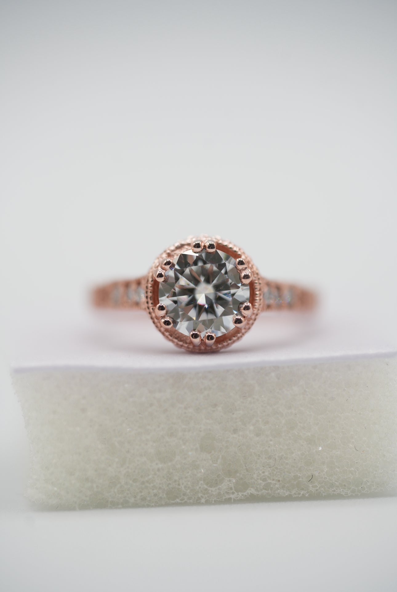 Flawless Moissanite Silver Ring