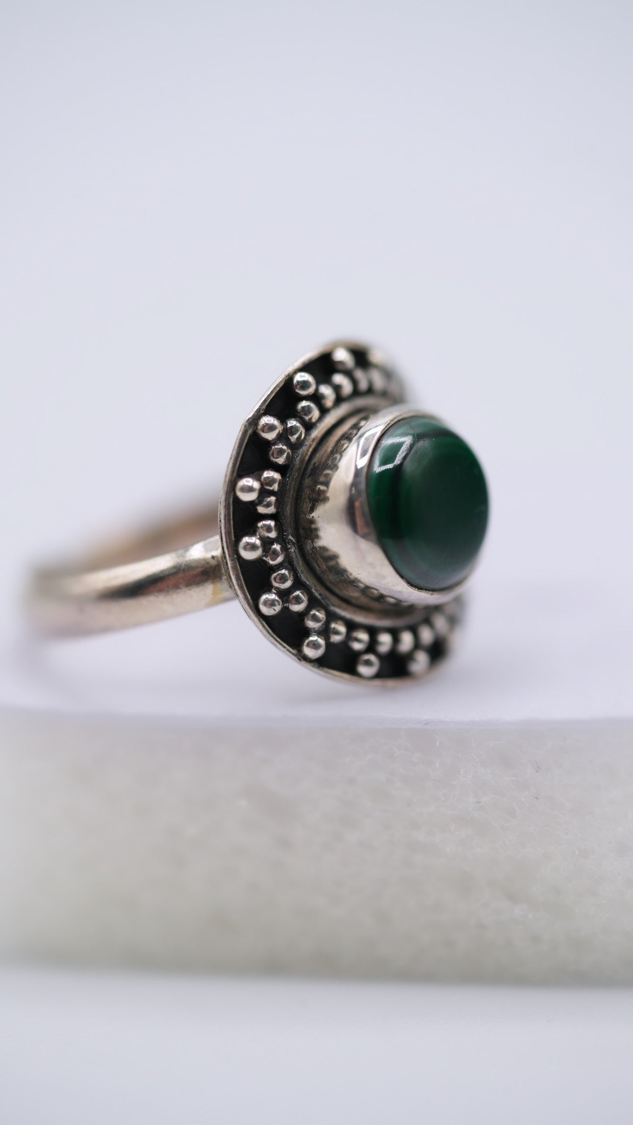 Malachite Silver Ring