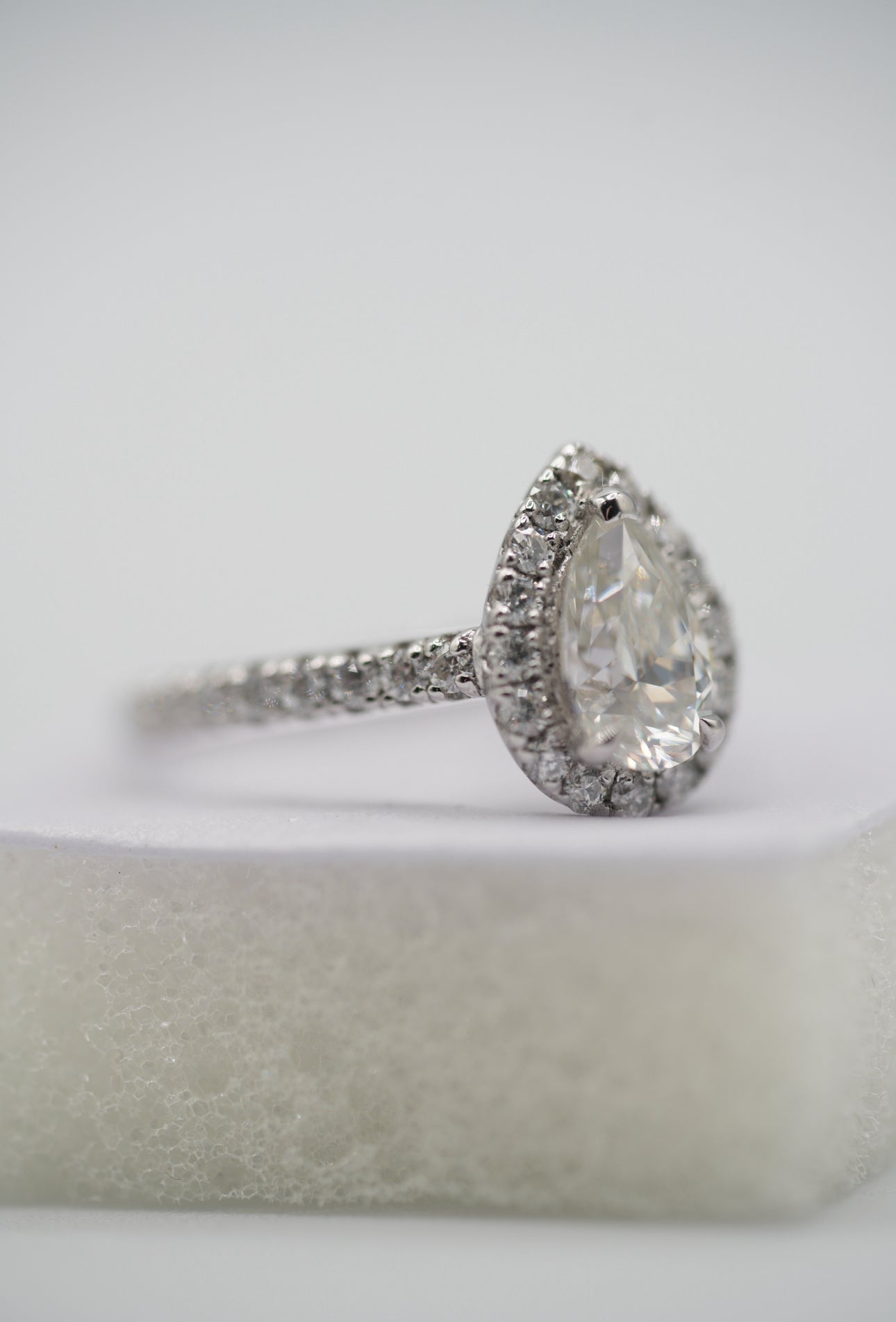 Flawless Moissanite Silver Ring