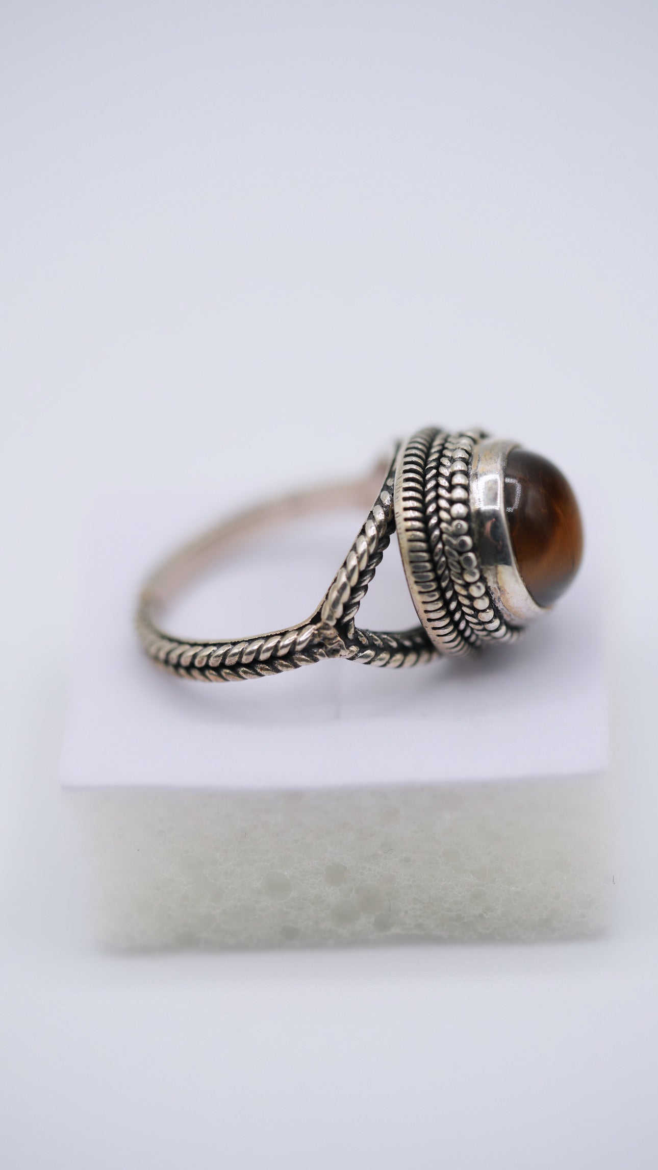 Tigers Eye Silver Ring