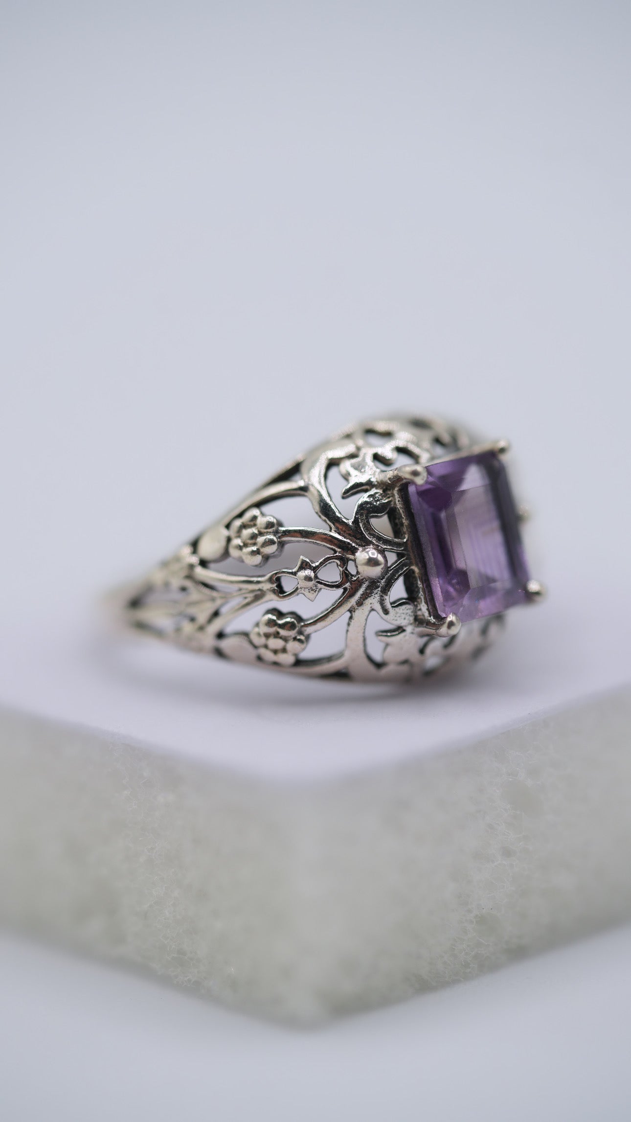 Amethyst Silver Ring