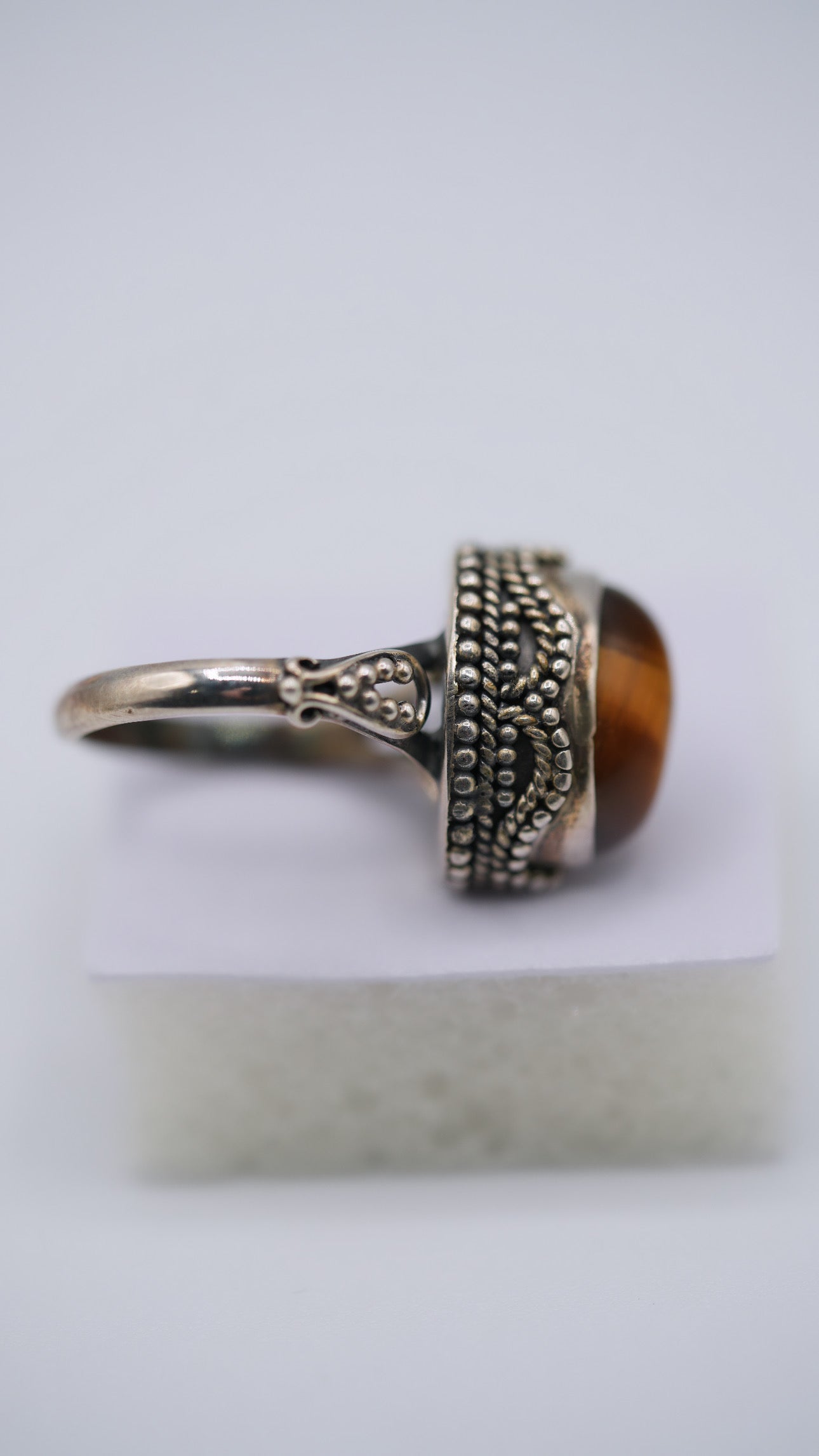 Tigers Eye Silver Ring