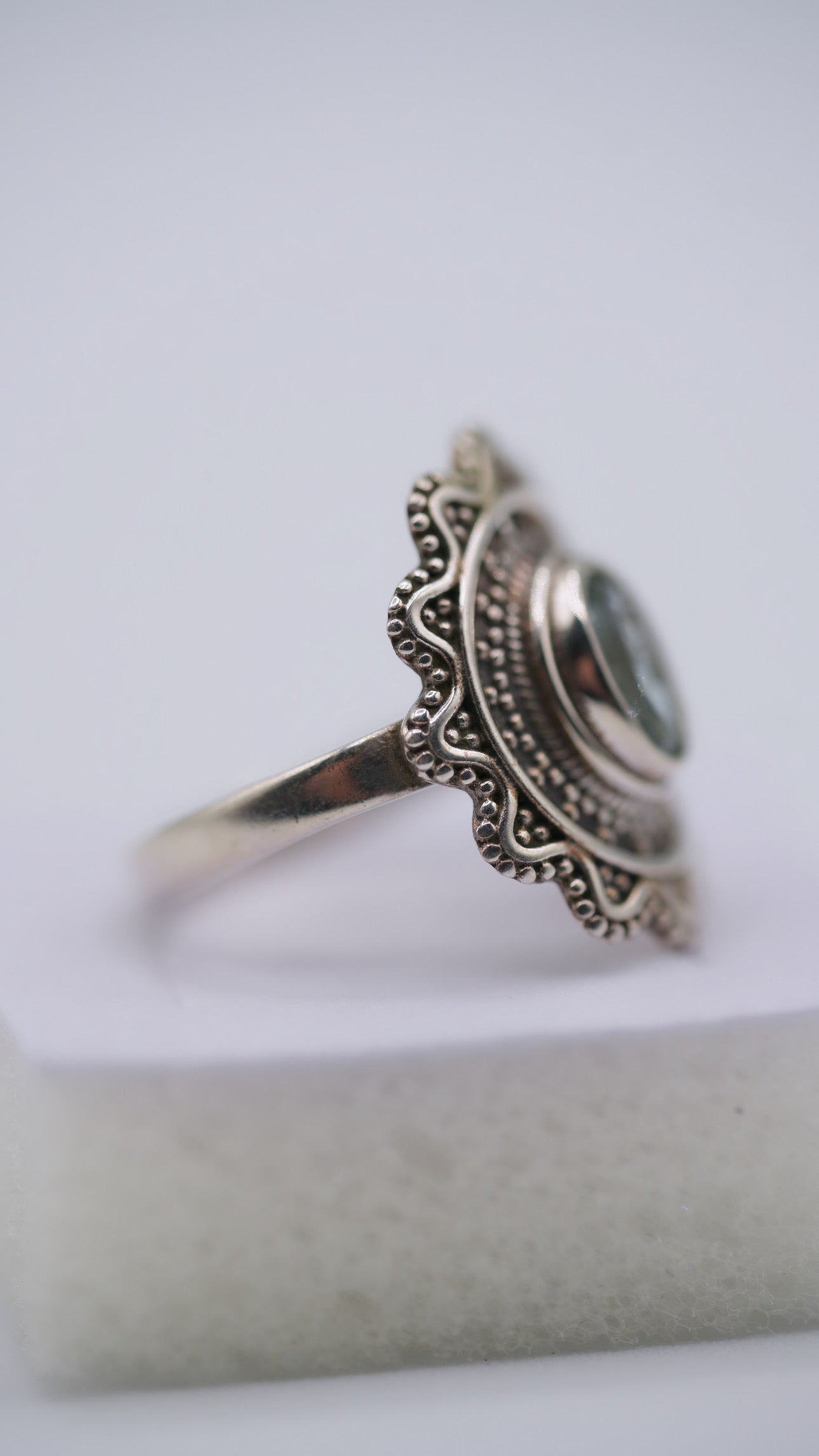 Aquamarine Silver Ring