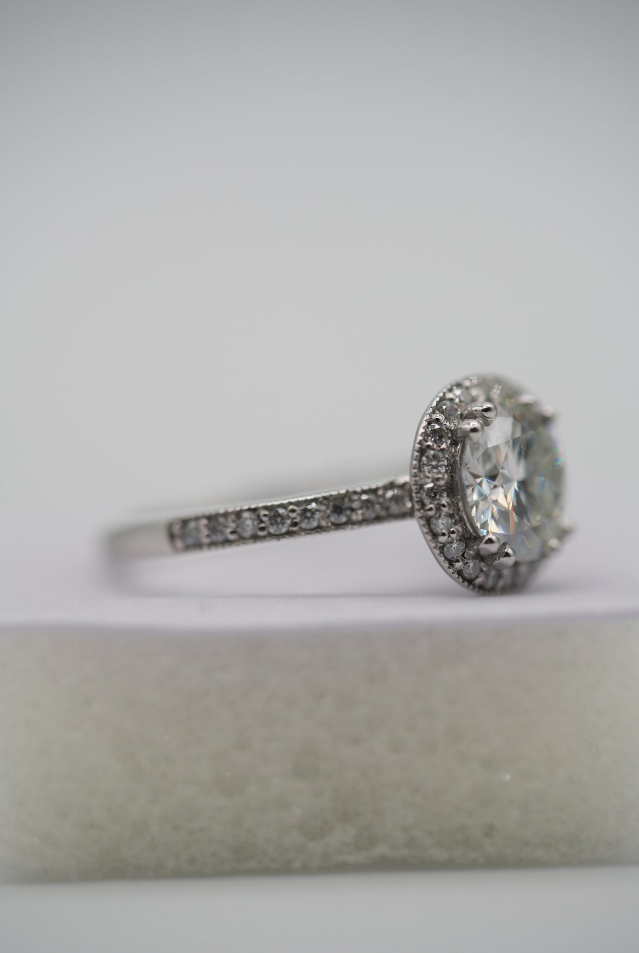 Flawless Moissanite Silver Ring