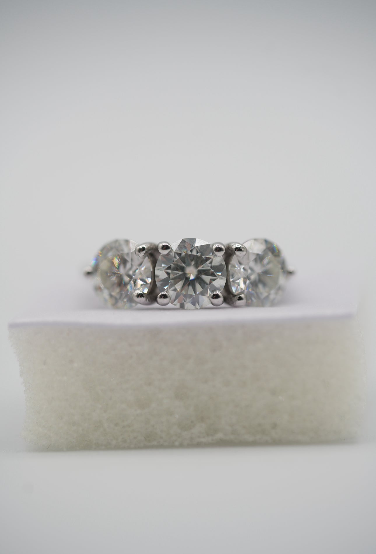 Flawless Moissanite Silver Ring