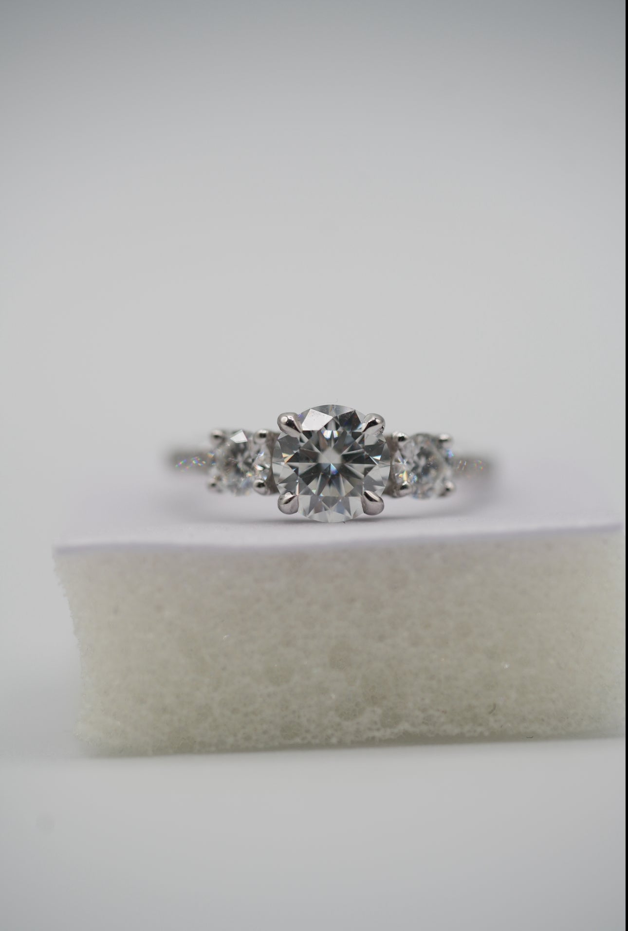 Flawless Moissanite Silver Ring