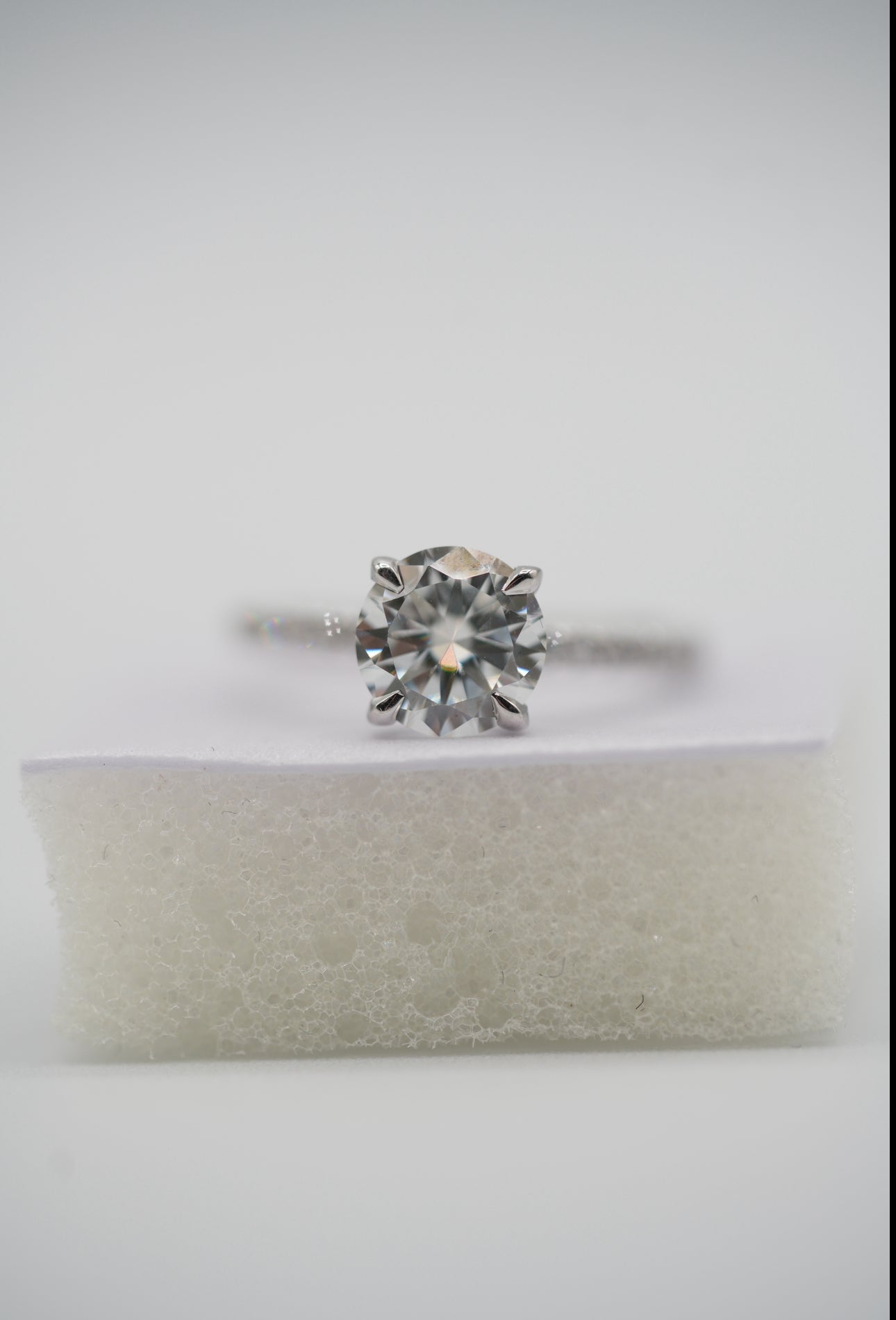 Flawless Moissanite Silver Ring