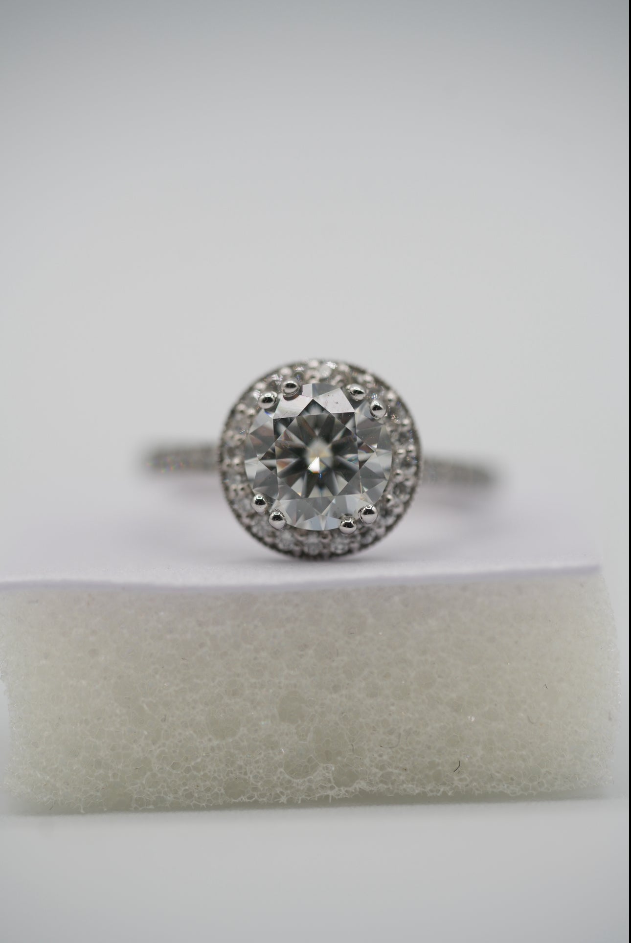 Flawless Moissanite Silver Ring