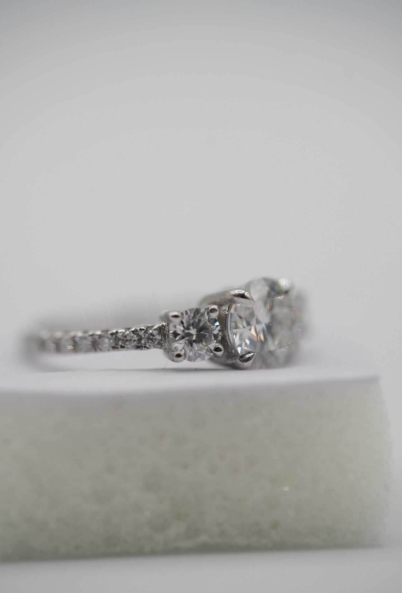 Flawless Moissanite Silver Ring