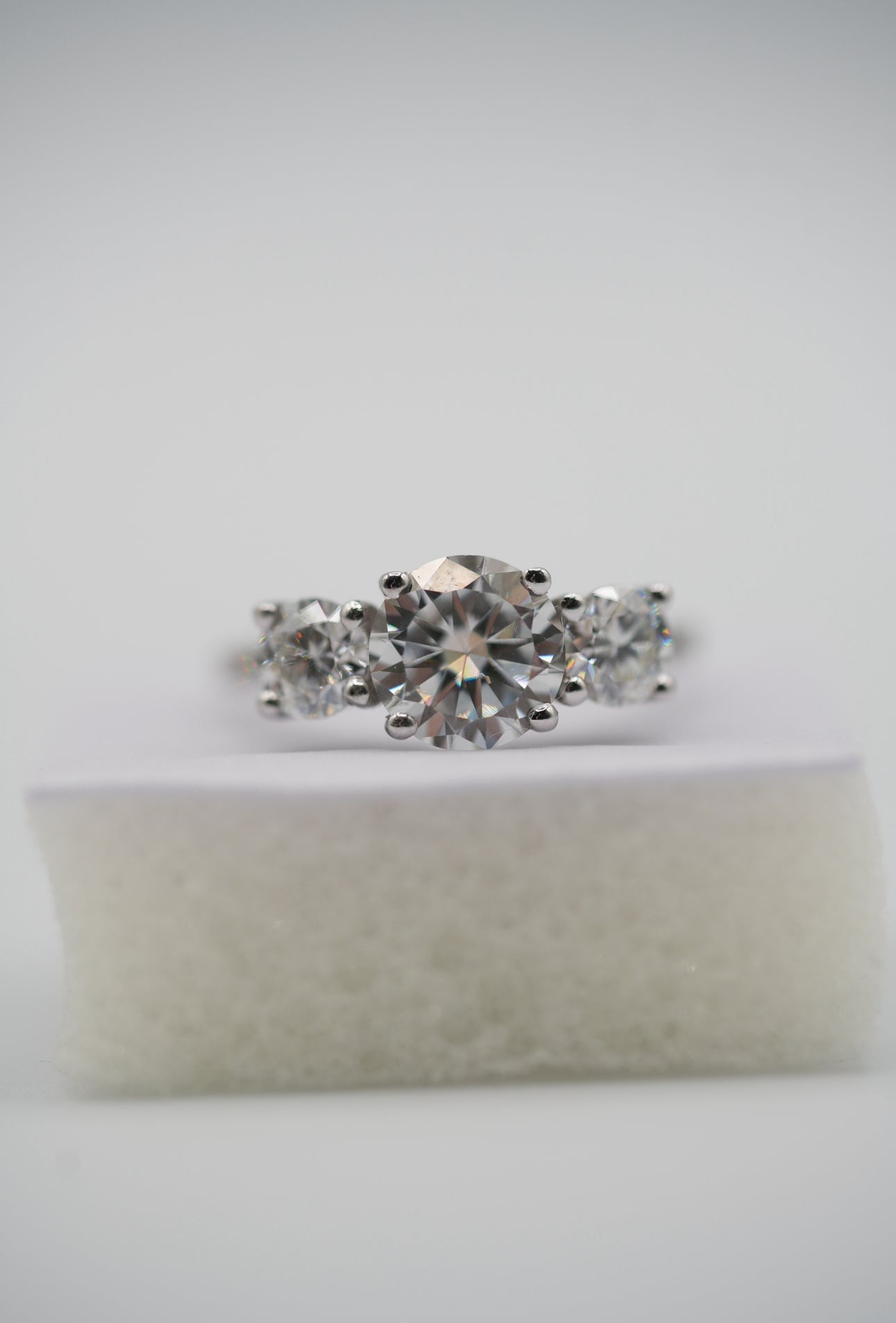 Flawless Moissanite Silver Ring