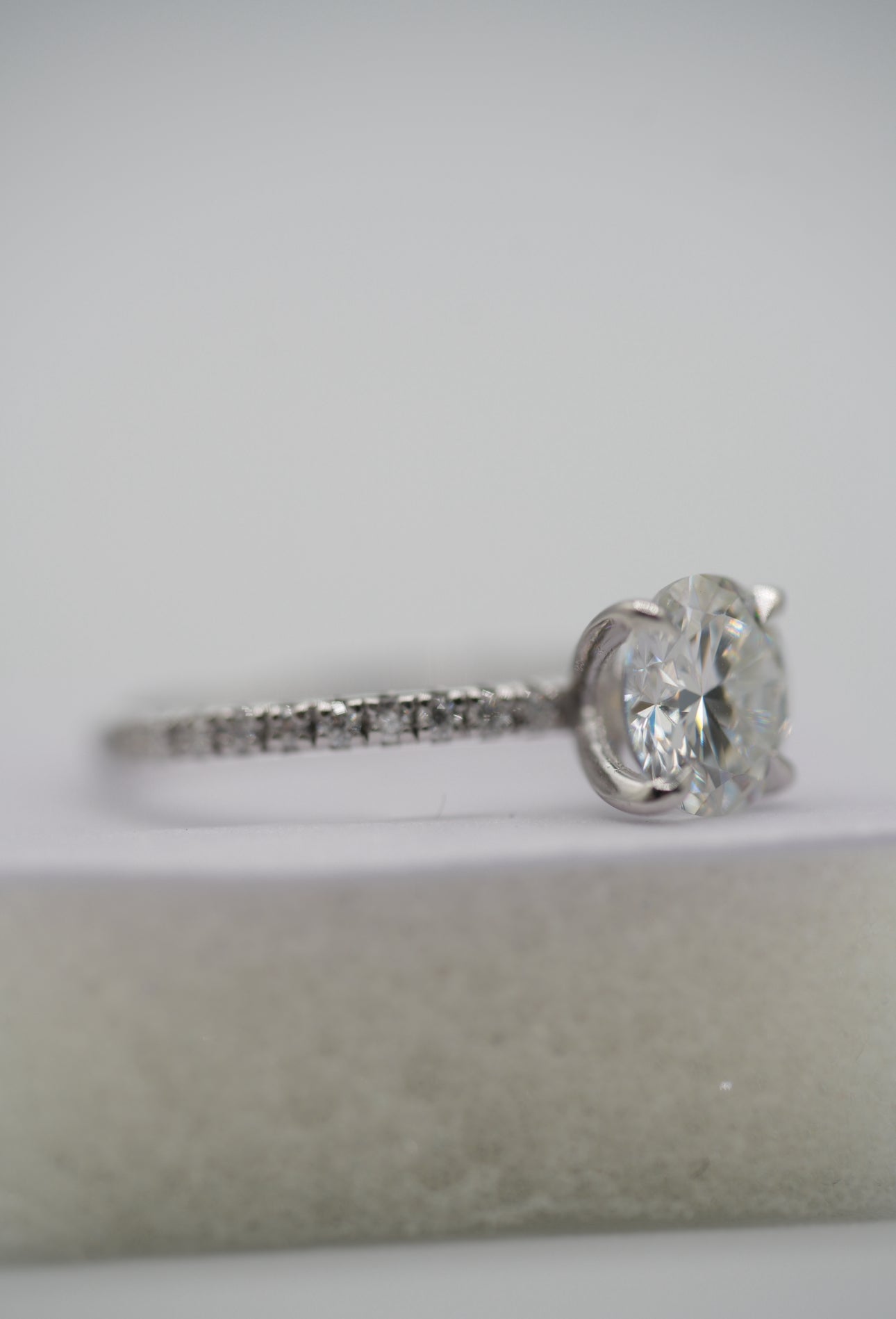 Flawless Moissanite Silver Ring