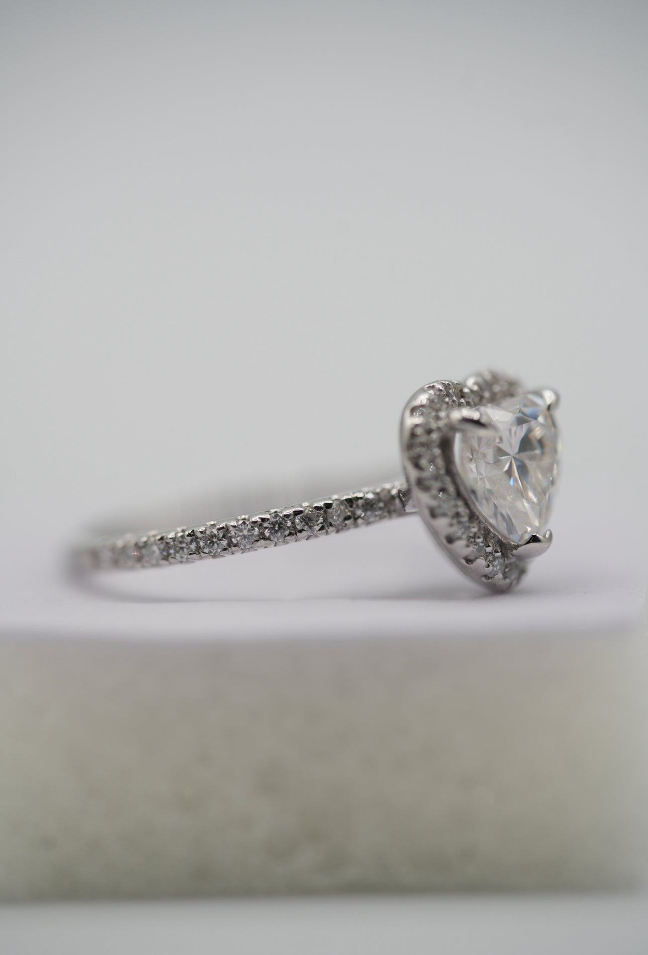 Flawless Moissanite Silver Ring