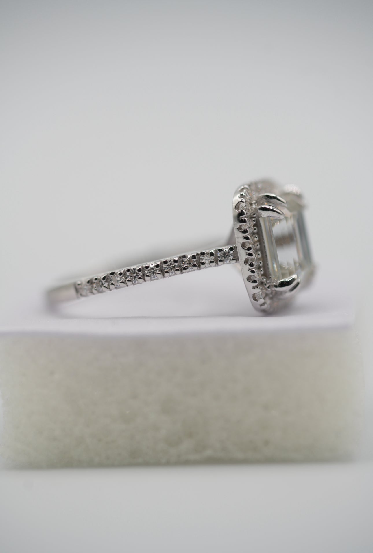 Flawless Moissanite Silver Ring