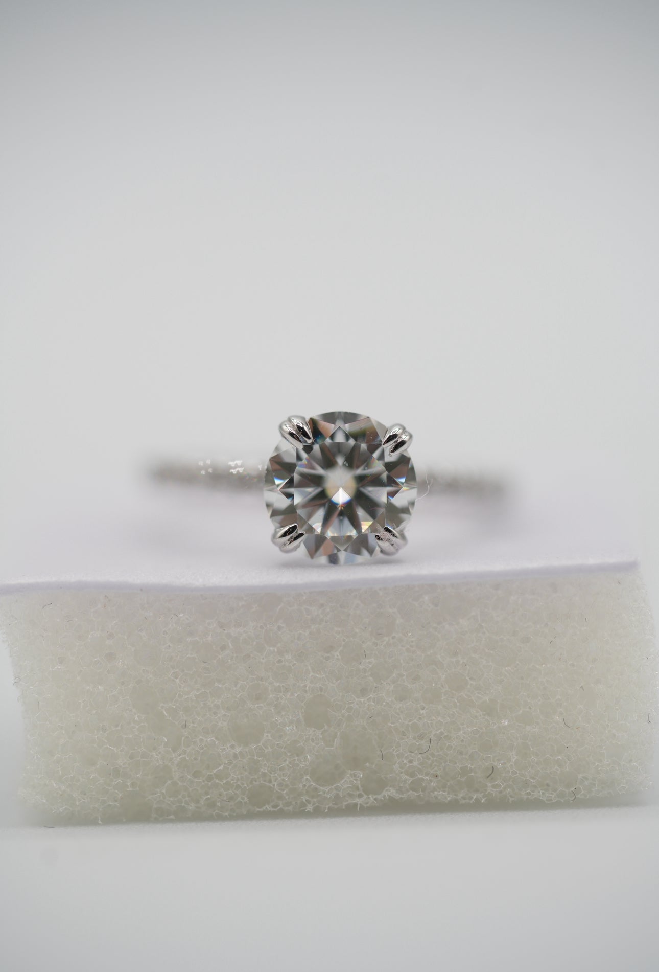 Flawless Moissanite Silver Ring