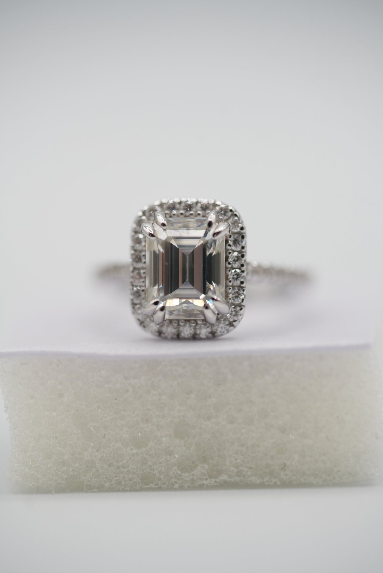 Flawless Moissanite Silver Ring