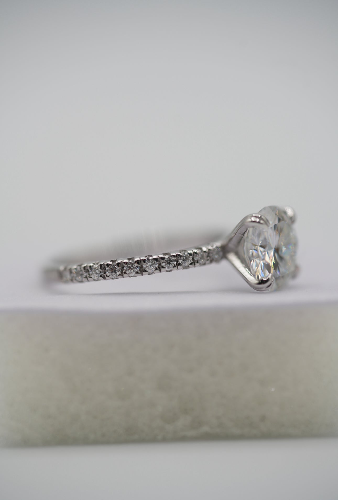 Flawless Moissanite Silver Ring