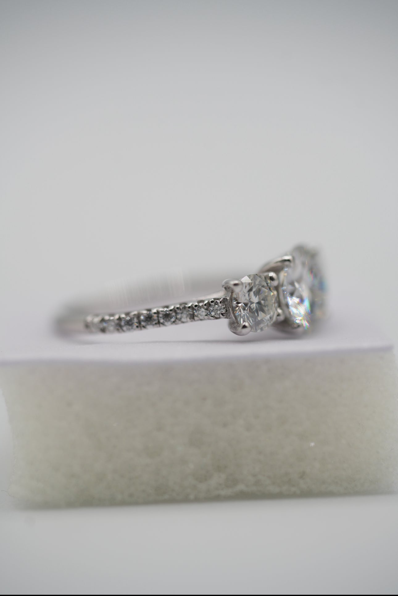 Flawless Moissanite Silver Ring