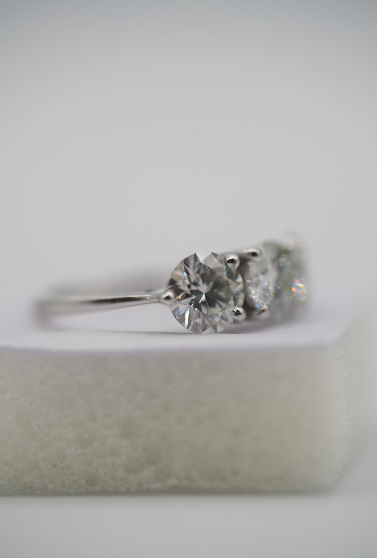 Flawless Moissanite Silver Ring