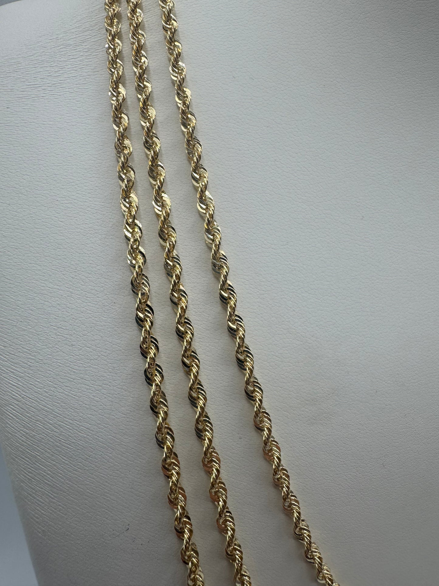 14k 3mm Laser Rope
