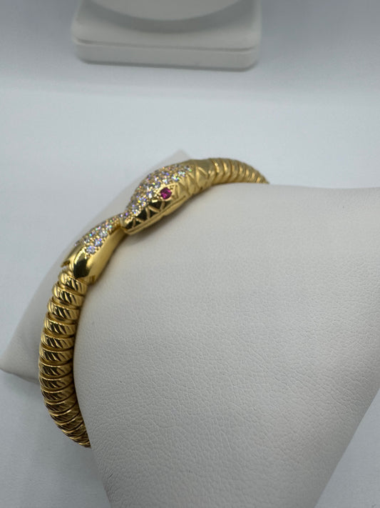Gold plated Silver Bangle