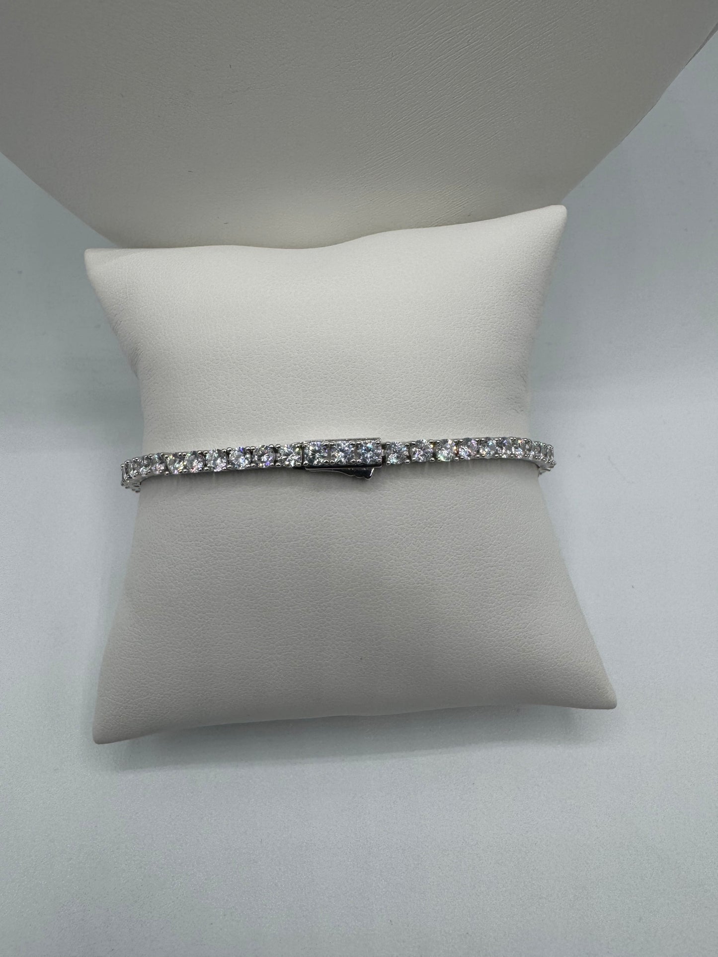 7.5” 3mm CZ Silver Tennis Bracelet
