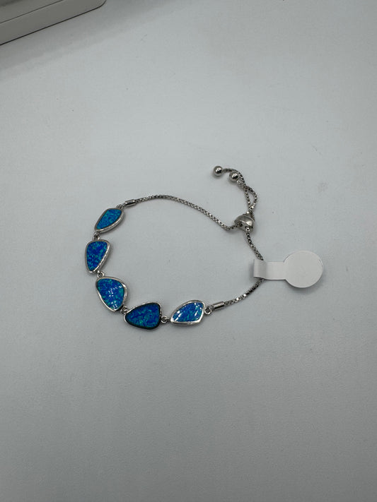 Blue Opal Silver Bracelet