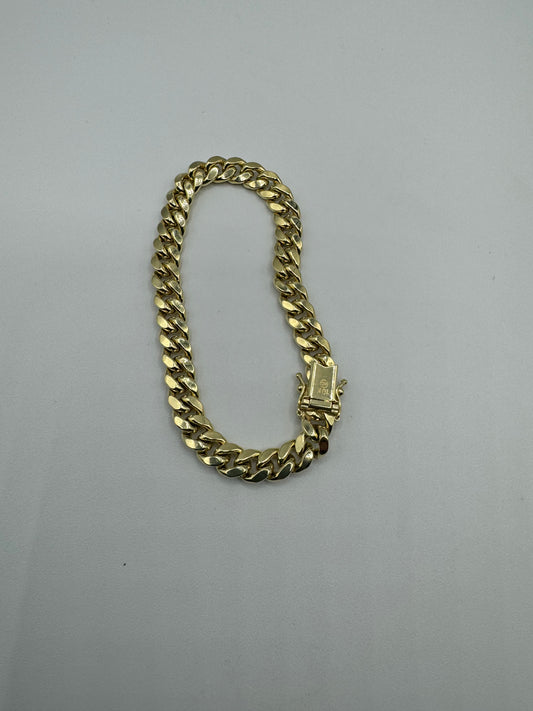 10k 7.5” 7.4mm Cuban Bracelet