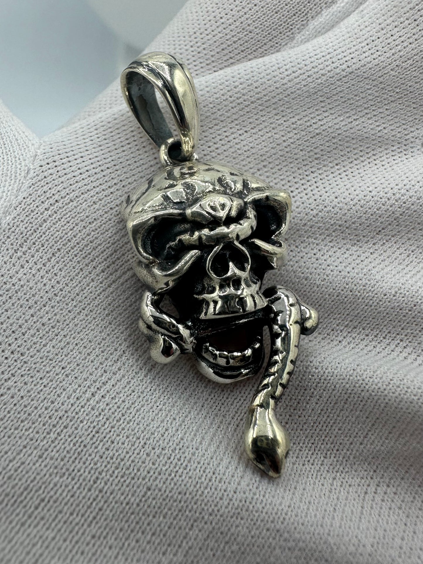 Skull and Snake Pendant