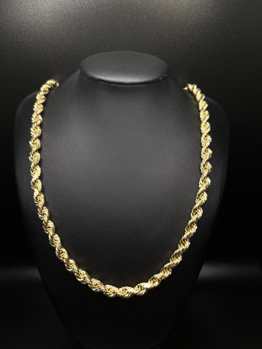 22” 6.2mm 10kt gold rope