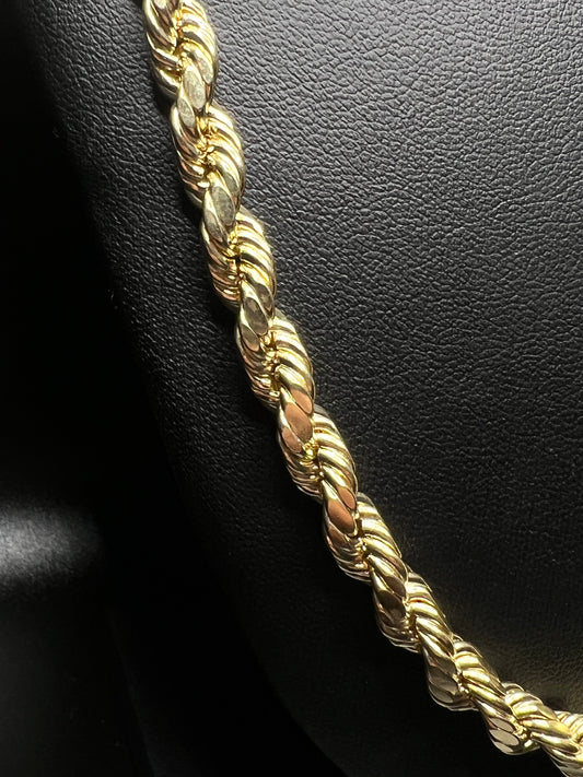 24” 6.2mm 10kt gold rope